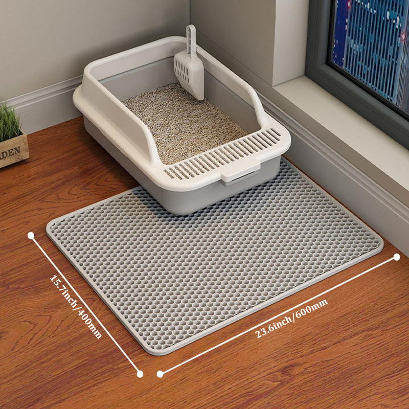 Double Layer Cat Litter Mat Non-Slip Scatter Control Design