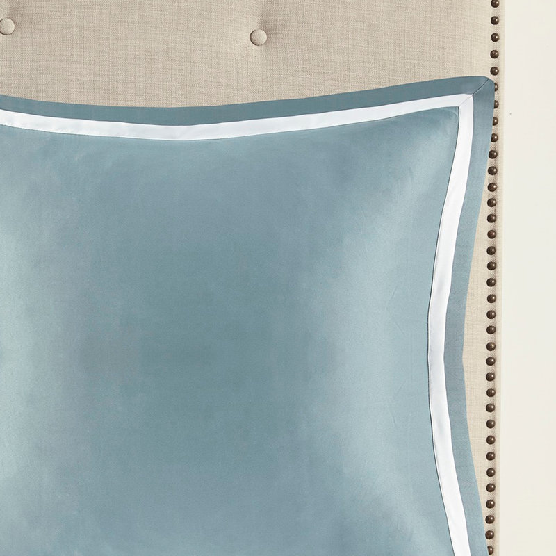 Édredon très grand / argenté - Tissage texturé magnifique, 1 et 2 coussins décoratifs, jupe de lit, coussins brodés, facile d'entretien, rembourrage