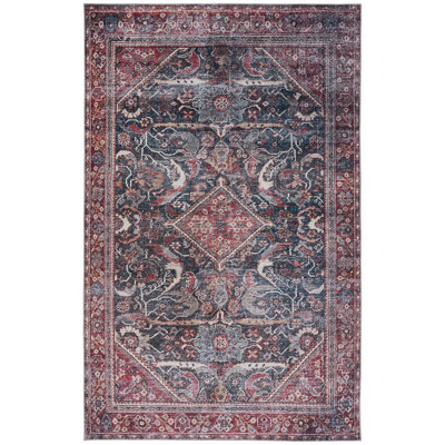 Adream Oriental Dark Green/Rust Area Rug