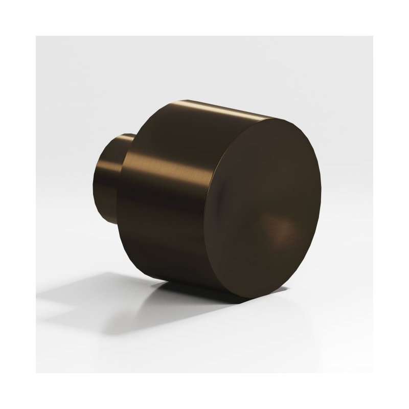 Bouton rond, Bronze frotté à l'huile, 1"