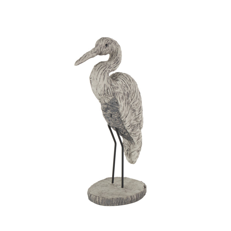 Cole And Grey Polystone Textured Bird Decorative Sculpture