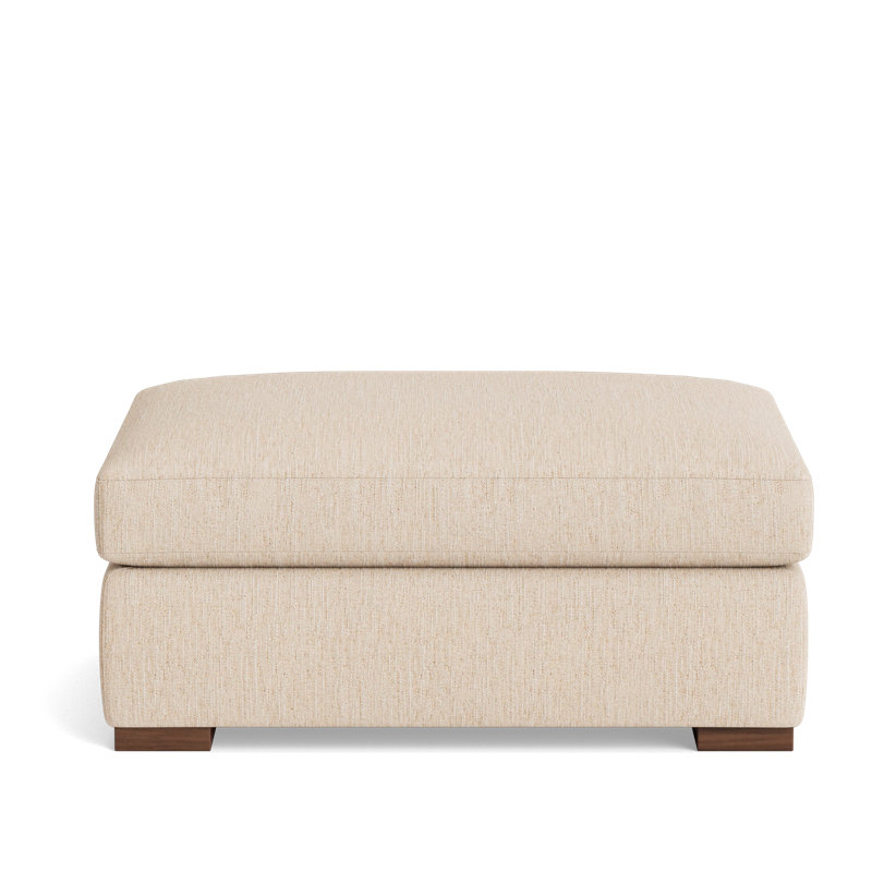 Lucca Ottoman, Performance Weave - Tan