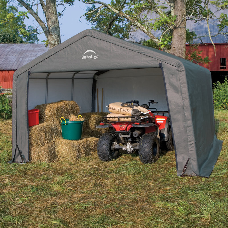 Abri Shed-in-a-Box®, PEK, 12 x 12 x 8, gris, H 8 pi x l 12 pi x P 12 pi, Gris