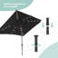 Parasol de marché solaire à DEL 10 x 6,5 po Wilfredo-470434879