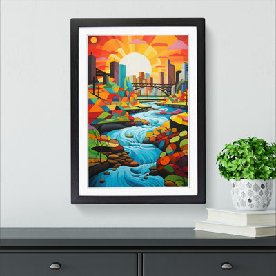 River Constructivism No.2 Framed Print