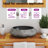 Bathroom Basin, Naturally Varied Shape and Color Tone, Black, 15.7''x4.7'', Marble Round-72962689