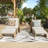 5 Pieces Wicker Outdoor Sofa Chair with Ottoman Footrest and Table, No Assembly, Stackable