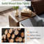 Table de bout en bois massif, table d'appoint en forme de C pour canapé, salon, petit espace-387529472