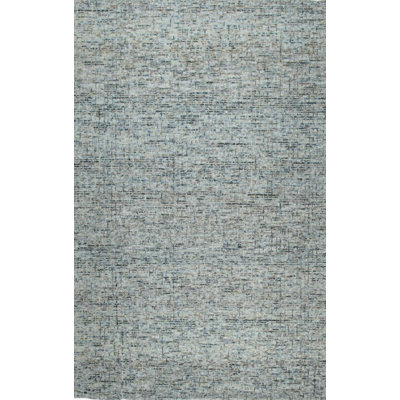 Tapis bouclé moderne en laine touffeté à la main, tapis bleu moyen élégant pour le salon, la chambre à coucher, le bureau et la maison, design durable et contemporain