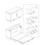 Grand lit escamotable en bois massif avec matelas Bryanna