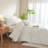 LIFETOWN Striped Duvet Cover Set 100% Washed Cotton Material Soft Linen Feel 3 Pieces Bedding Set-121598532-121598529