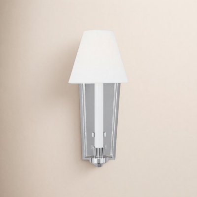 Single Light Steel Dimmable Armed Sconce