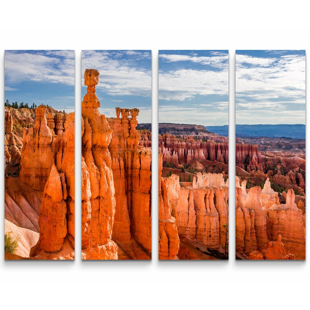 4-tlg. Leinwandbilder-Set Felsformationen im Bryce Canyon Nationalpark