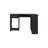 Jasper Corner Desk, Space-Saving L-Shaped Design With Two Side Shelves, Black And Dark Walnut