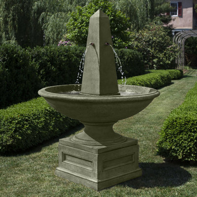 Condotti Handcrafted Outdoor Concrete / Cement Column Fountain