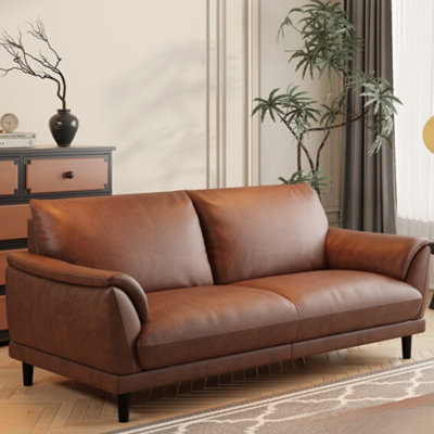 Retro Straight - layout Brown Sofa