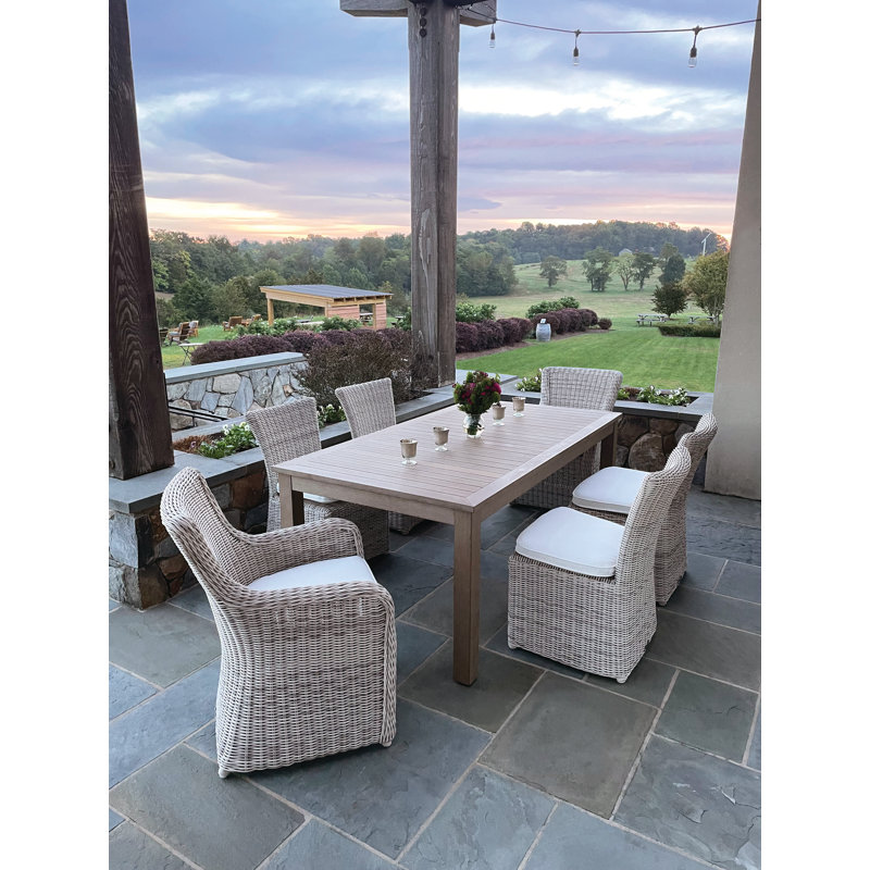 Sag Harbor Patio Dining Chair with Cushion, Sag Harbor Oyster, Ash