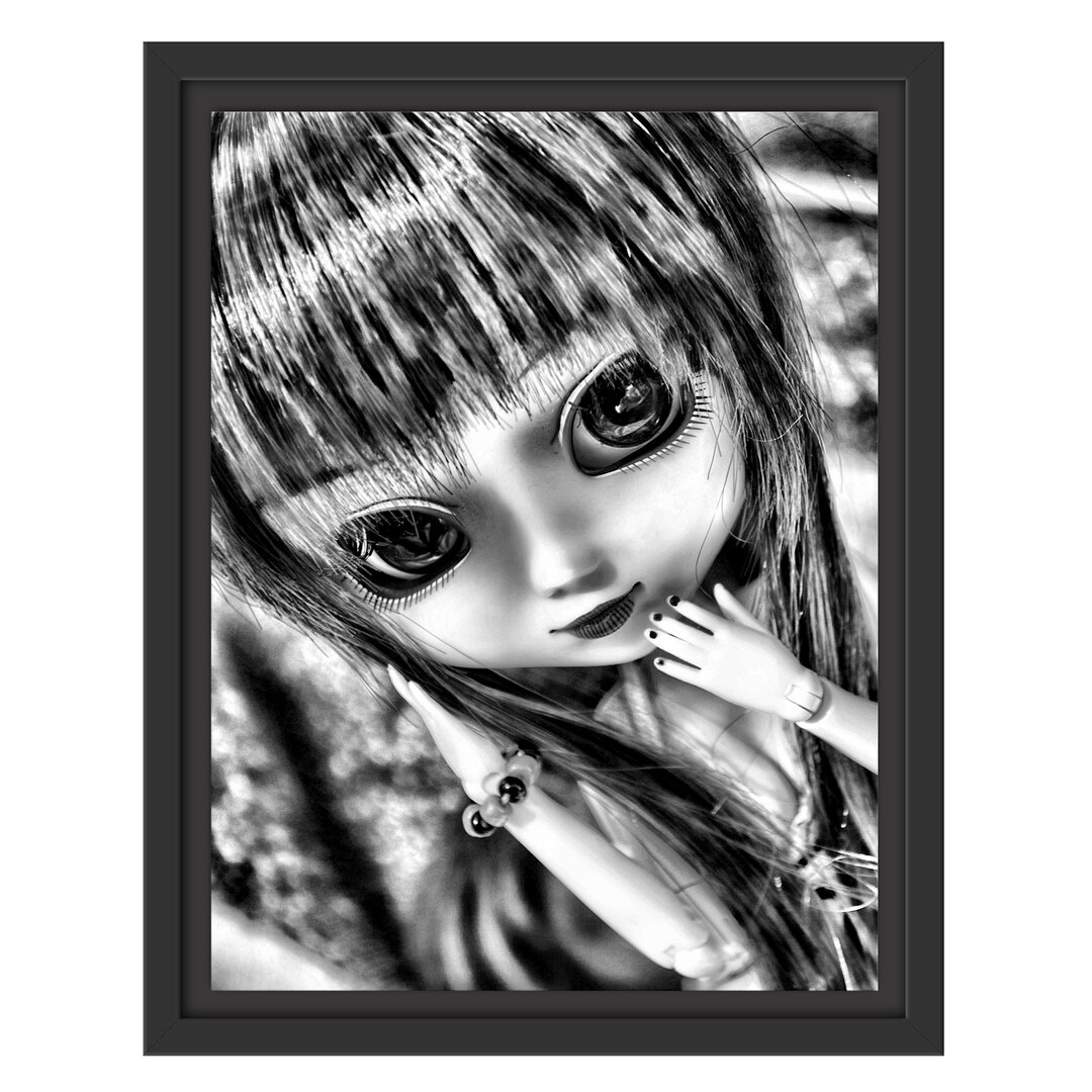 Gerahmtes Wandbild Pullip-Puppe mit Haaren