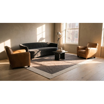 Minimalist Antique Native American Navajo Rio Grande Rug