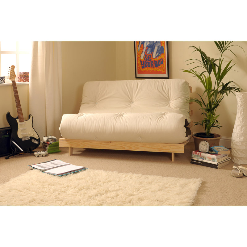 Trishelle Upholstered Convertible Sofa, Natural, 76cm H x 135cm W x 78cm D
