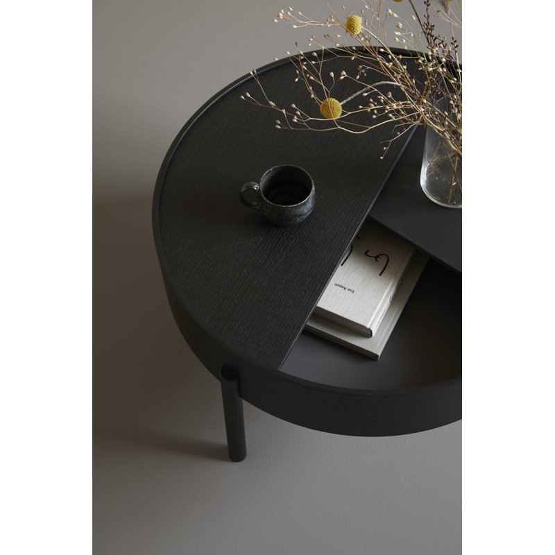 Arc Coffe Table, 15" H x 35" L x 35" W, Black