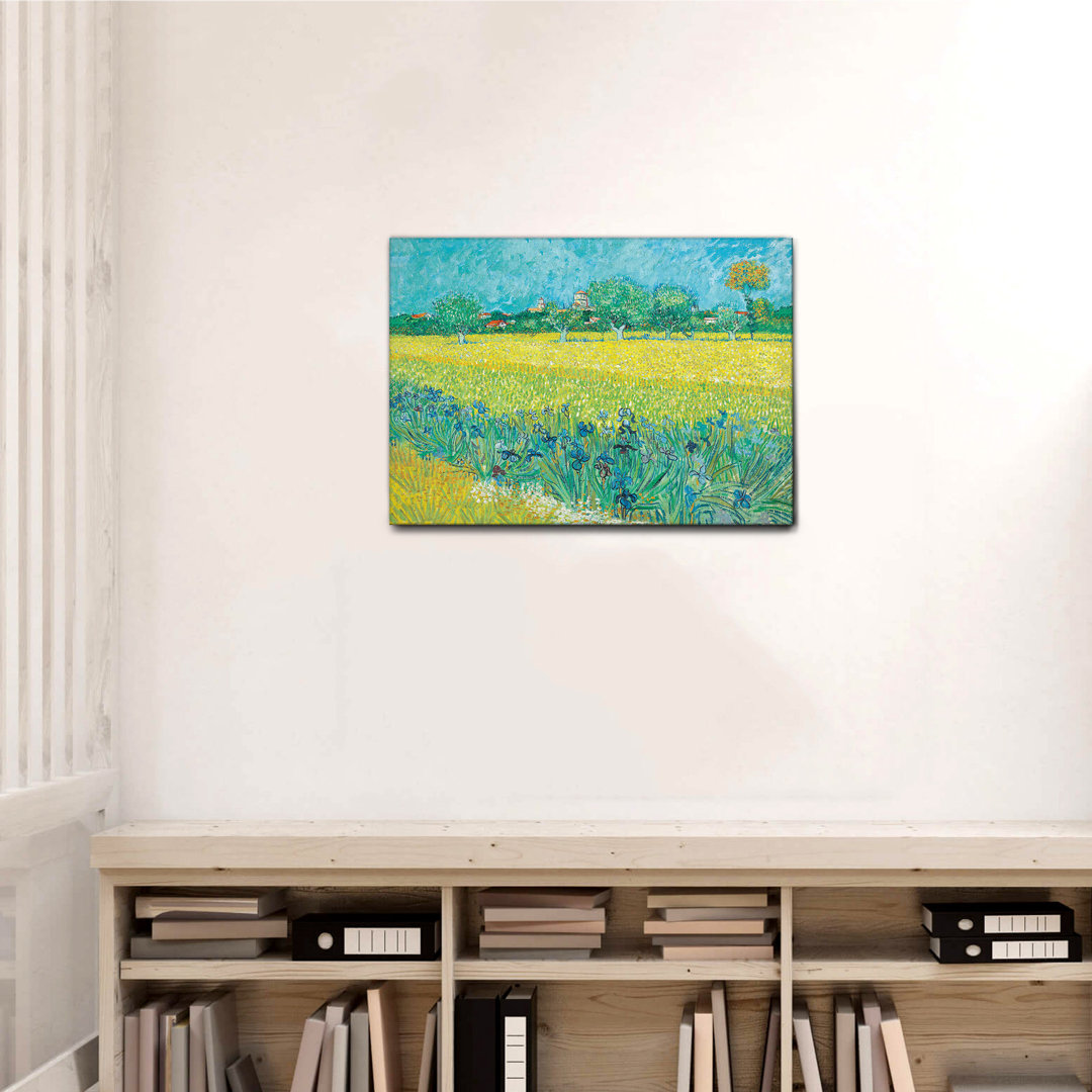 Leinwandbild Feld mit Schwertlilien bei Arles von Vincent Van Gogh