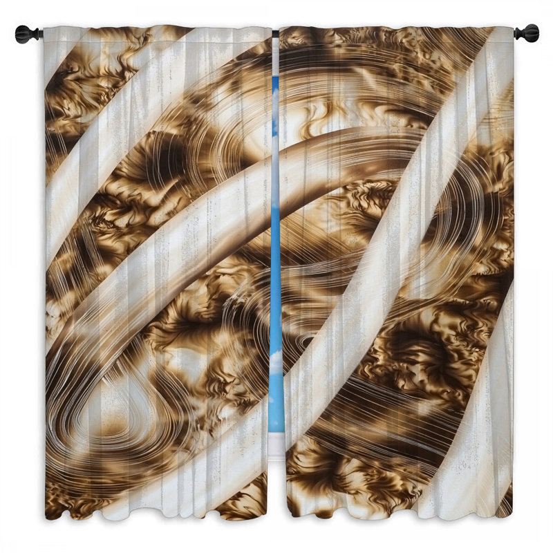 Rideaux obscurcissant et obscurcissant à motif de tourbillons - 2 panneaux, 56 po x 76 po - 2 panneaux