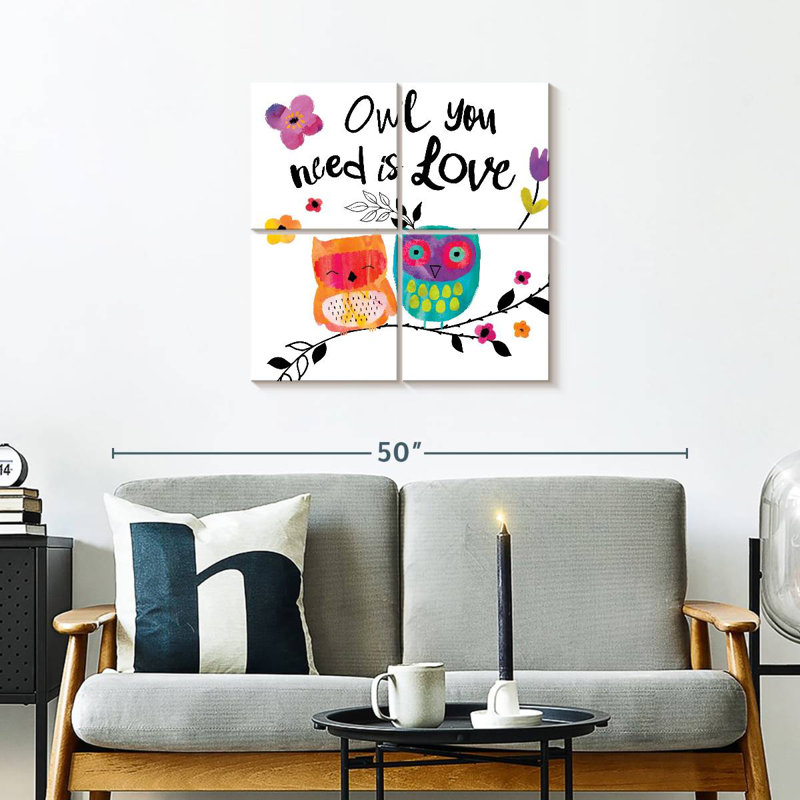Tergel Owl You Need Is Love, H 26 po x l 26 po