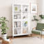 Armoire de rangement à quatre portes en verre avec tablettes réglables-975784913