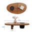 Versatile Mobile Bamboo & Glass Side Table