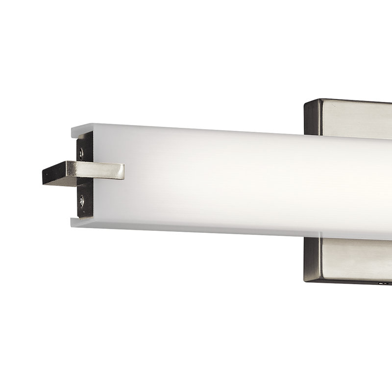 Barre de salle de bain DEL Carman 25,75 po en nickel brossé