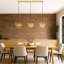 Adjustable Height 3 Lights Metal Body Spider Kitchen Island Pendant