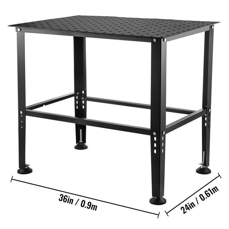 Table de soudage, établi réglable 36 po x 24 po, 0,12 po d'épaisseur
