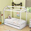 Lit simple en bois avec lit gigogne