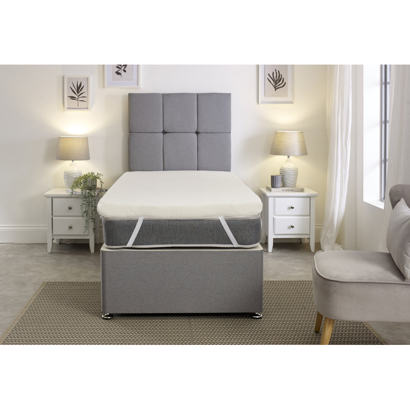 Bundeena White Noise 1" Deep Memory Foam Mattress Topper, Single (3')