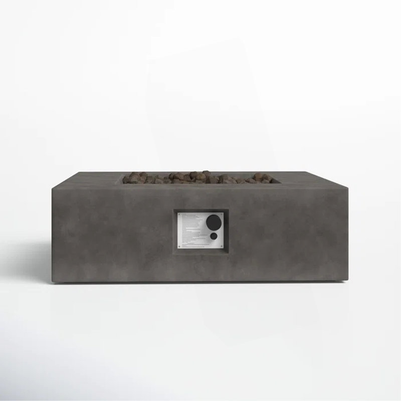 Table de foyer d'extérieur en béton 12 "H