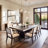  1-Light Kitchen Island Pendant with Hammered Glass