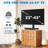 Universal Tabletop Tv Stand| Height Adjustable| Tempered Glass Base|For 23-43'' Flat Curved Tv