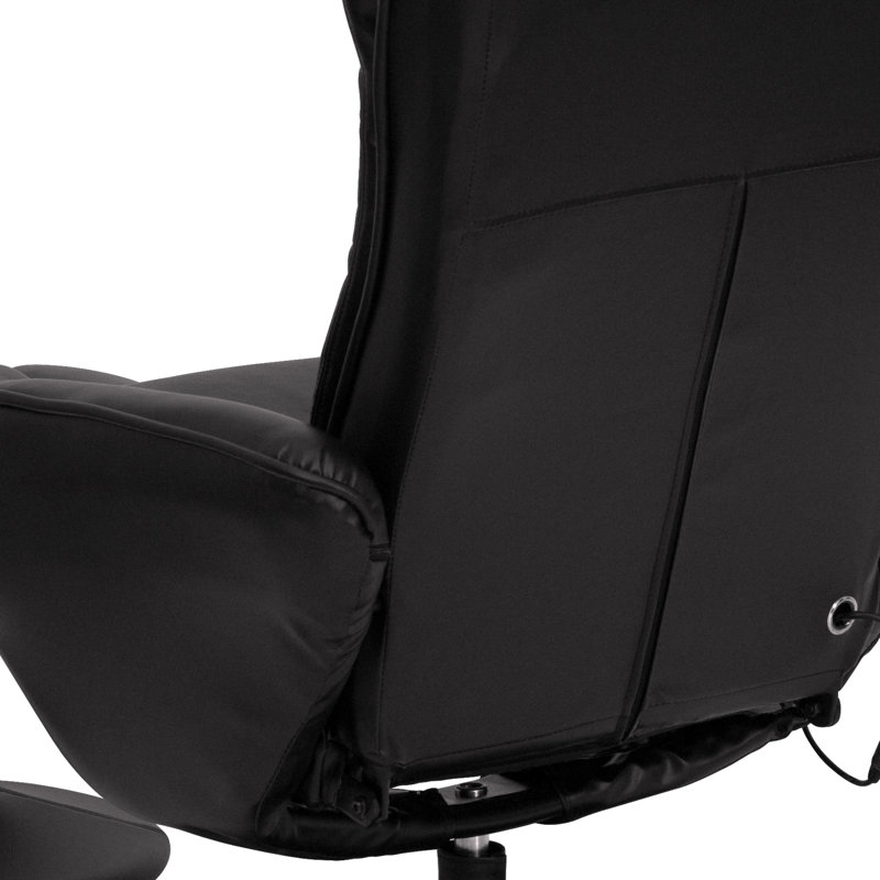 Fauteuil inclinable en cuir LeatherSoft à positions multiples avec fonction de massage, pochette latérale et repose-pieds Casey-Jane