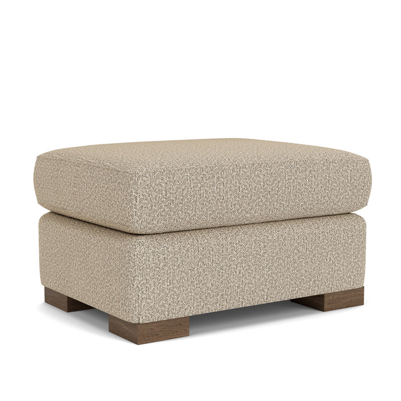 Upholstered Ottoman, Brown Polypropylene/Olefin