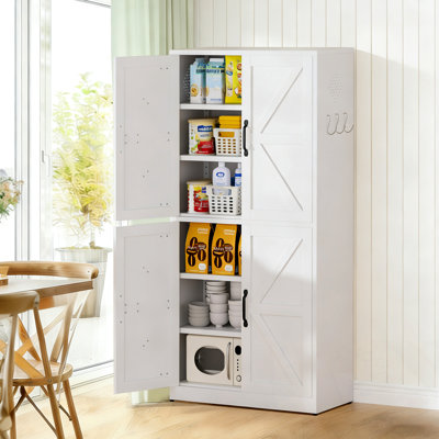 Armoire de rangement en acier avec tablettes réglables et 4 portes