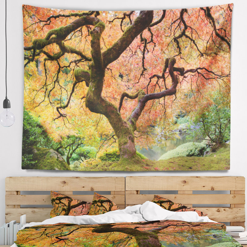 Photographie de paysage autumn maple tree tapisserie, H 50 po x l 60 po
