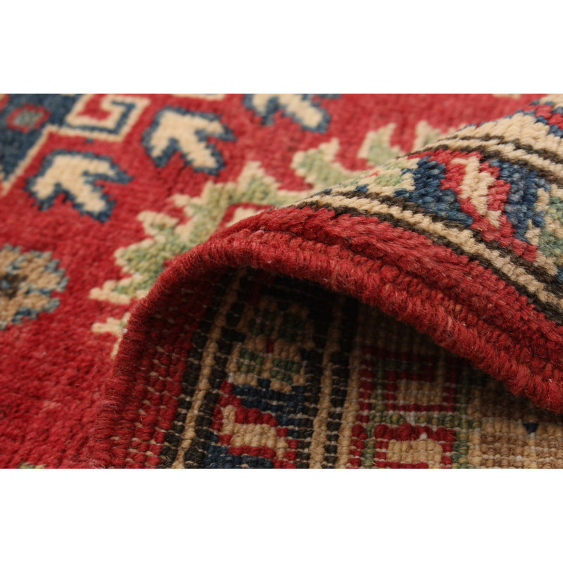 Tapis unique en laine noué à la main Gazni doré des années 2010 de 3 pi 5 po x 5 pi Qaiden