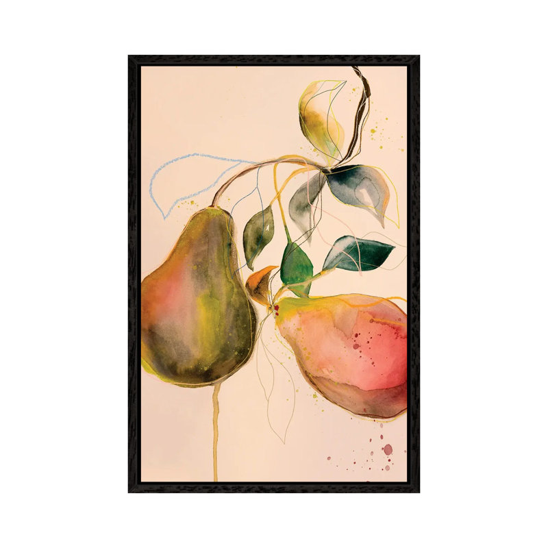 Pear I by Leigh Viner - Gallery-Wrapped Canvas Giclée on Canvas, Black Framed, 66.04 cm H x 45.72 cm W