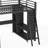 L-Shaped Triple Bunk Bed With Desk And Wardrobe, Twin Xl Over Twin Xl Bunk Bed With An Attached Full Loft Bed, No Box Spring Needed