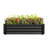 421Ft Black Rectangle Metal Raised Planter For Herbs, Stable Build, - Rust Flowers And Black, Rust Proof Coating, Simple Setup-230861611-230861607
