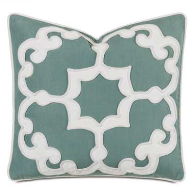 Amu Appliqued Sunbrella® Outdoor Throw Pillow