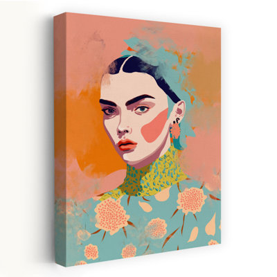 «Vivid Elegance Abstract Contemporary Modern Flower», reproduction d'art murale