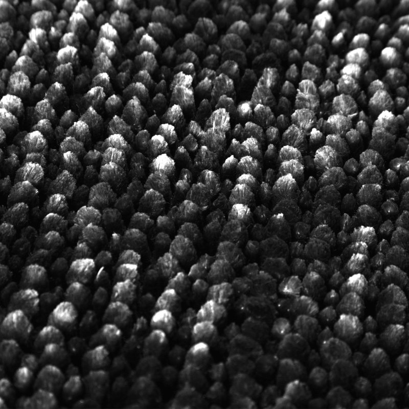 Margot Velvet Chenille Bobble Bath Mat, Charcoal