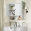 Armoire de salle de bain murale blanche-1255625026